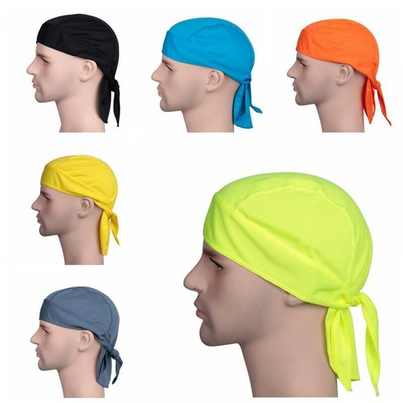 Быстросохнущая Велоспорт шапки для мужчин открытый головной платок Лето Бег езда бандана сплошной цвет пиратская шляпа