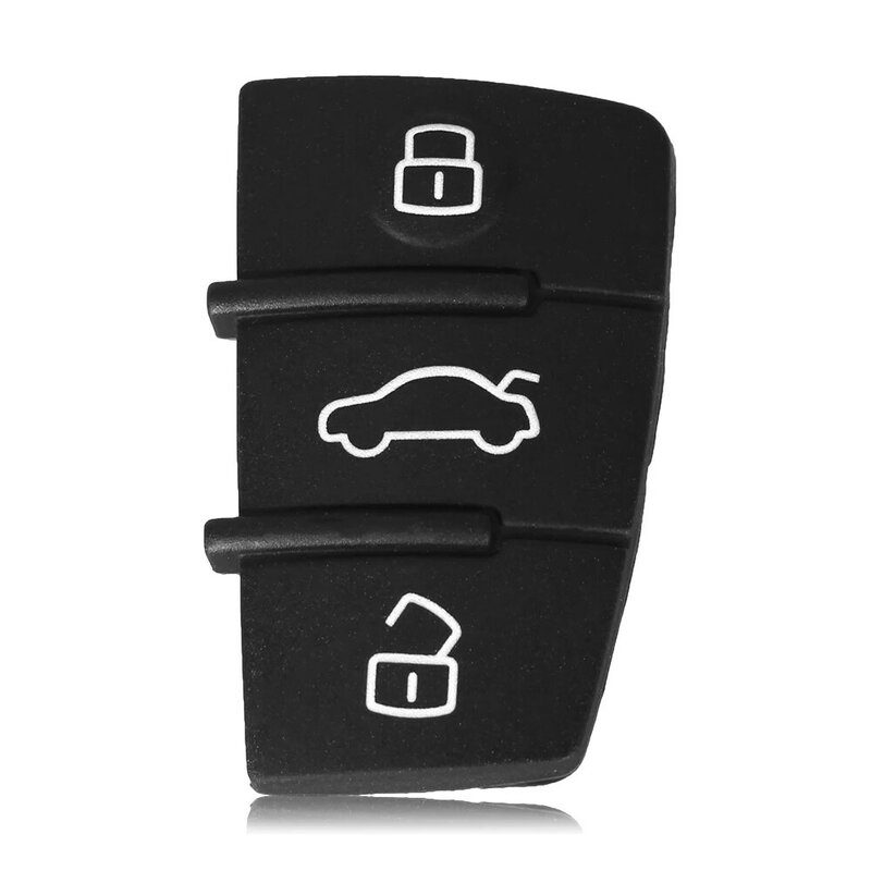 KEYYOU 3 Buttons Replacement Rubber Pad Key Shell Fob For Audi A3 A4 A5 A6 A8 Q5 Q7 TT S LINE RS Remote Key Case Cover