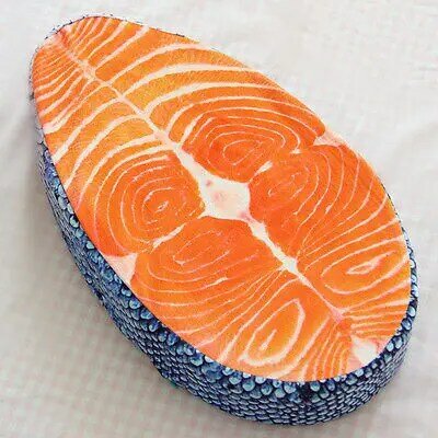 빨 수있는 재미있는 시뮬레이션 맛있는 연어 물고기 초밥 베개 쿠션 크리 에이 티브 디자인 홈 장식