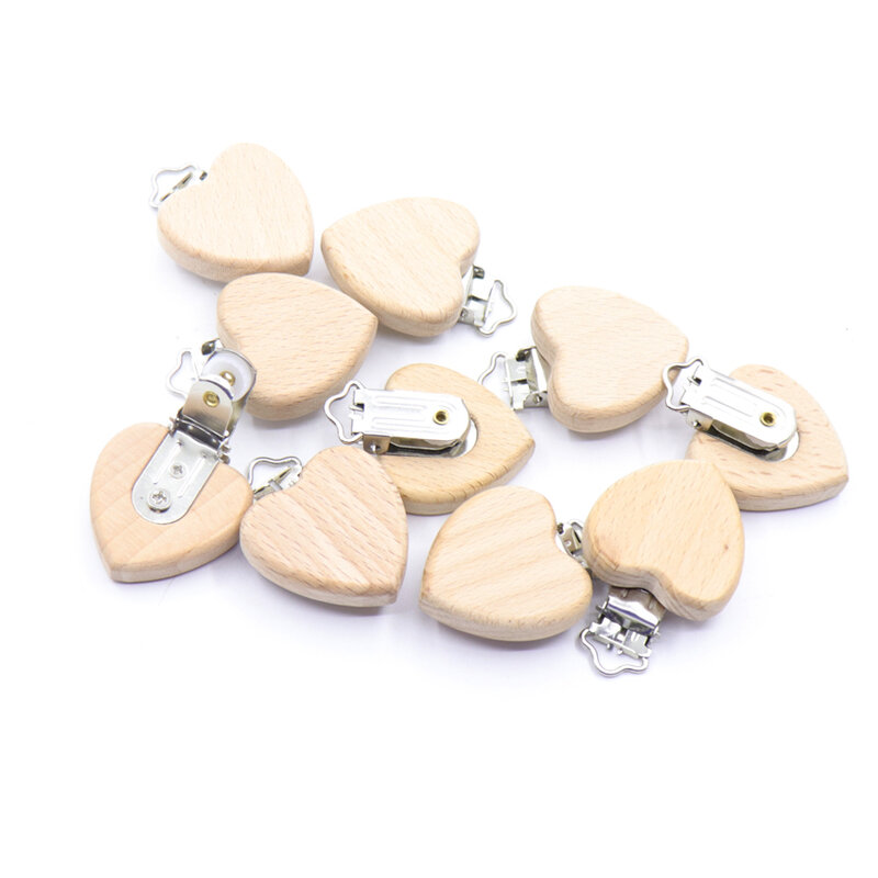 5pcs Nipple Chain Accessories Modelling Beech Pacifier Clip BPA Free Cute Small Elephant Stars Heart Shaped Baby DIY Preferred
