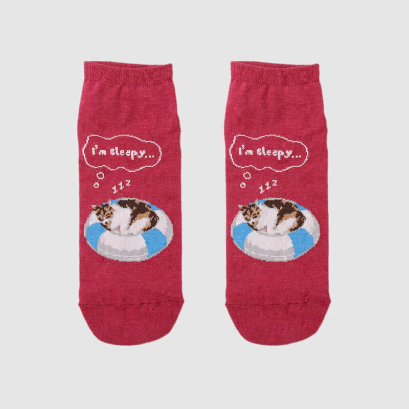 Dong ai nova moda animal masculino meias de algodão gatos sonolentos e escaldante quente! Cão em linha reta confortável lazer