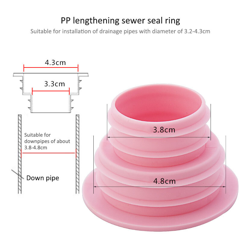 1Pcs Plastic Deodorant Wash Machine Pipe Connector Tools Sealing Plug Trap Anti-odor Telescopic Sewer Pipe Accessories