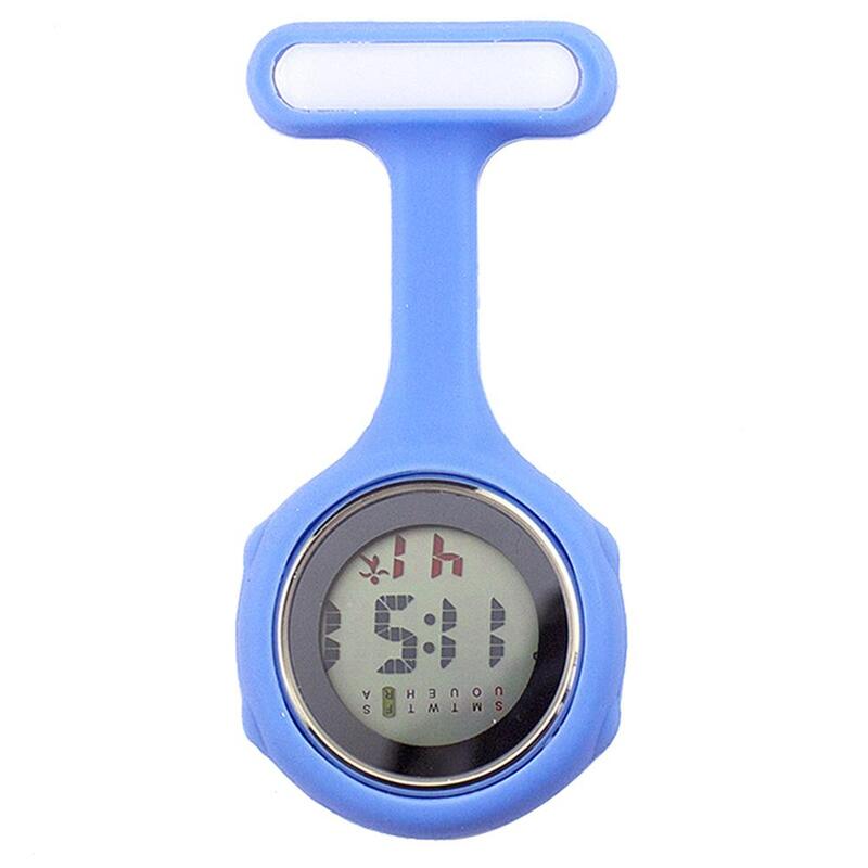 Groothandel 1Pc Digitale Display Dial Clip-On Fob Nurse Broche Pin Hang Pocket Elektrische Horloge