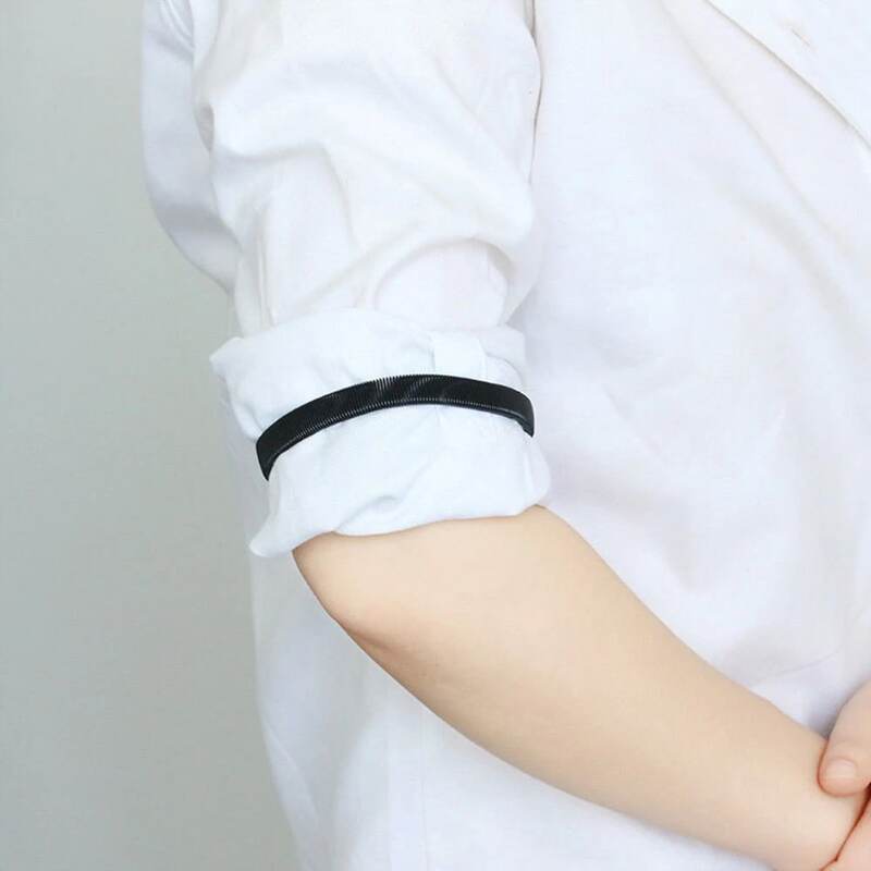 Ligas masculinas com manga elástica de metal, camisa manga titular, faixa elástica do braço, elástico, unisex, 1pc