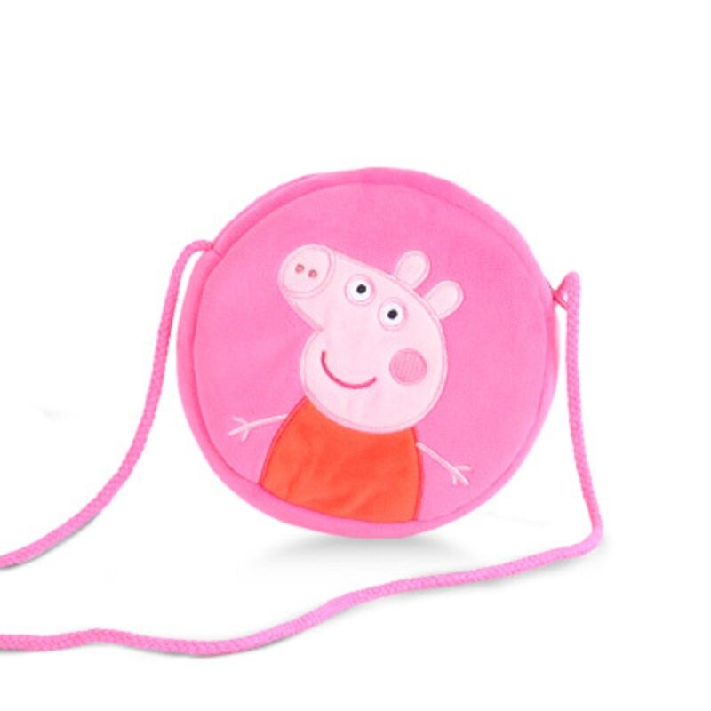 New Peppa pig toys 16CM Genuine plush pig bag Pink Peppa Pig George Backpack hot sale satchel For Children's birthday gift
