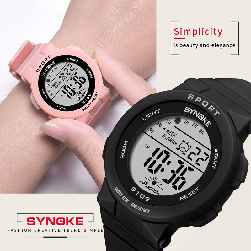 Jam tangan wanita modis jam tangan wanita olahraga Digital pelajar jam tangan wanita tahan air 50m jam tangan Alarm jam tangan wanita