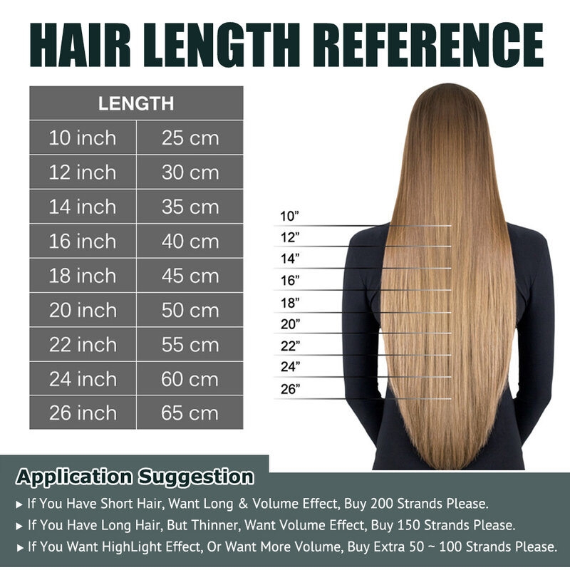 FOREVER HAIR-extensiones de cabello de queratina preadheridas, pelo Natural en cápsulas, Fusion Hair, 0,8 g/h, 16 ", 18", 20 ", 22"
