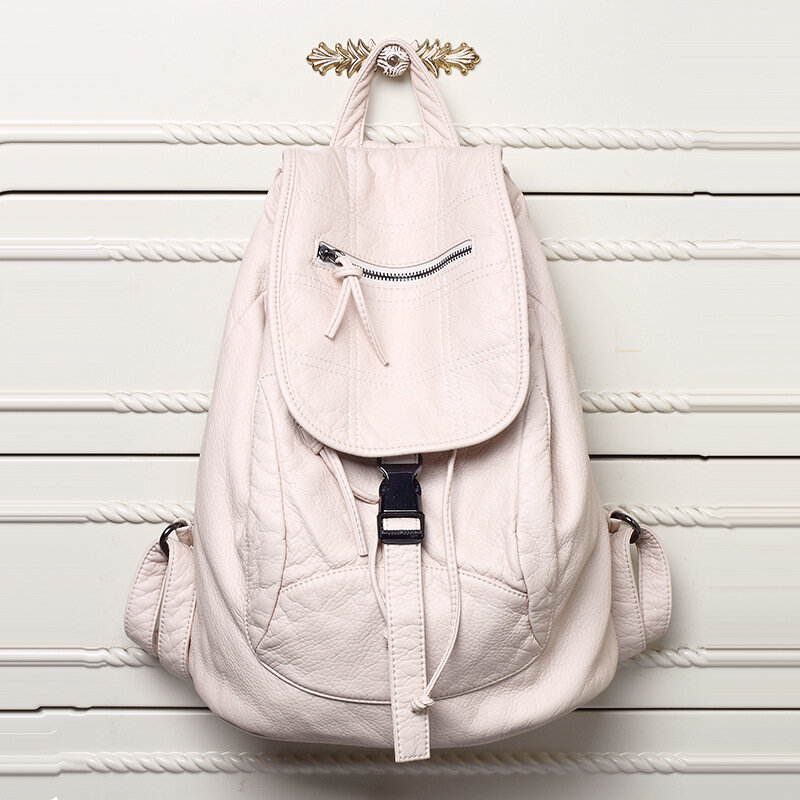 Nowe, znoszone skórzana torba wysokiej wysokiej jakości skóra plecaki damskie plecak szkolny dla dziewczęca torba podróżna Bolsos Mochila Mujer