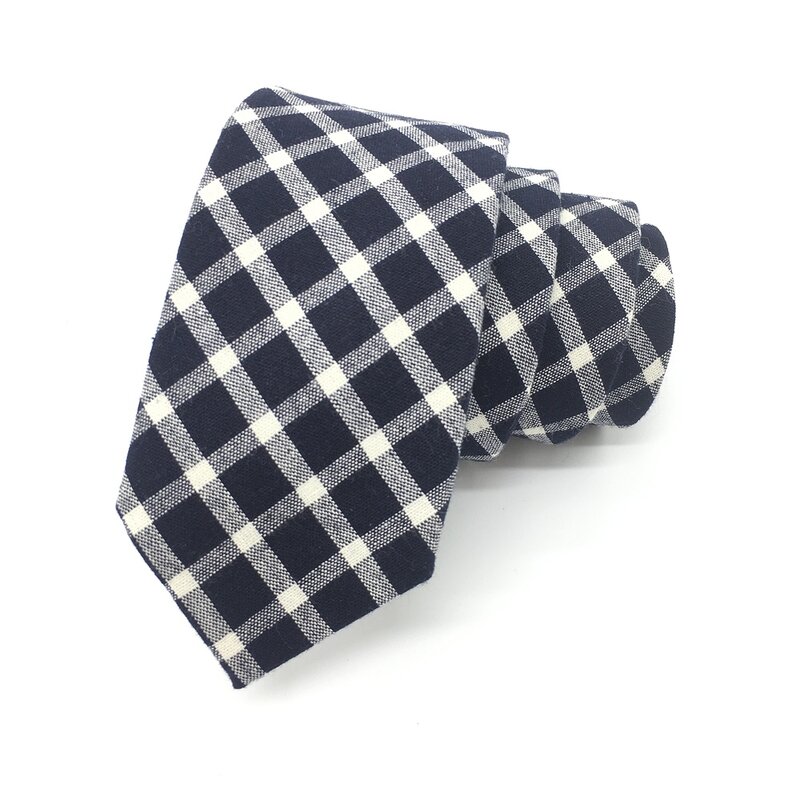 HOOYI 2019 Cotton Neck Tie Slim Ties for Men Winter Business Narrow Necktie Mariage Cravat 6cm