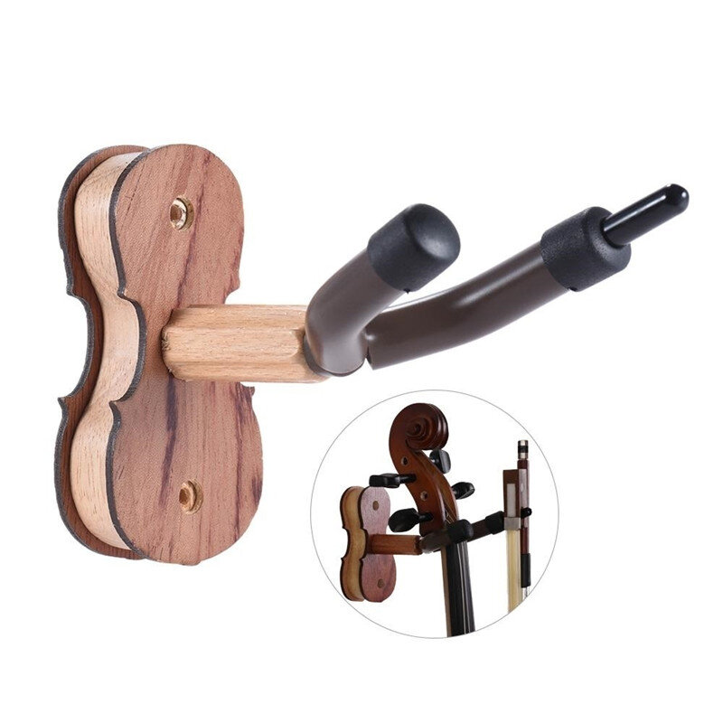 Suporte de parede para casa e estúdio, violino e viola com gancho e suporte de arco