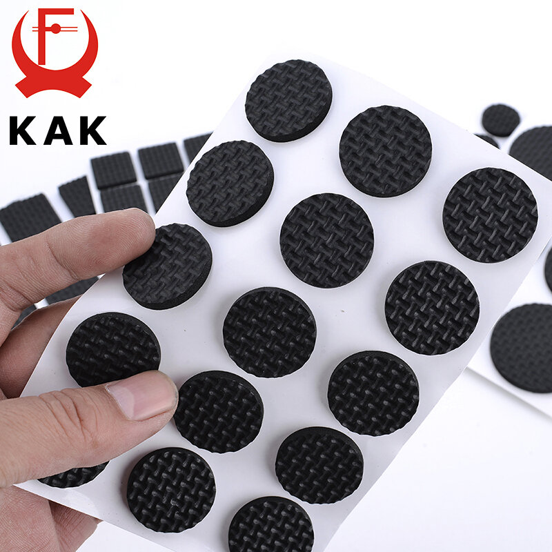 KAK 1-24PCS Self Adhesive Furniture Leg Feet Rug Felt Pads Anti Slip Mat  Bumper Damper For Chair Table Protector Hardware