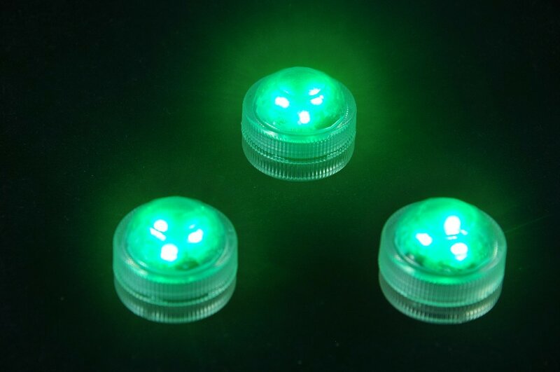 10pcs * Super Bright 3LED sommergibile impermeabile MINI LED Tea Light Candle Lights per la decorazione della festa nuziale luce del vaso