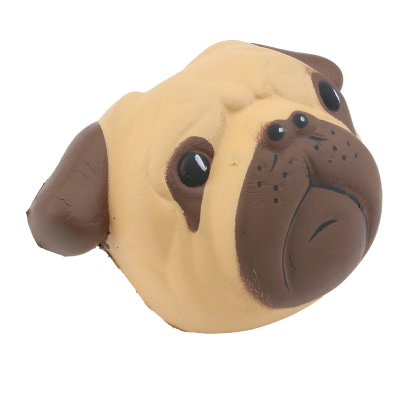 Pelota antiestrés para perro Pug Squishy, juguetes pequeños para apretar, estiramiento lento, 8 cm, sanación Animal, juguete antiestrés para apretar, bonito regalo