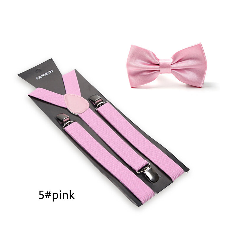 Подтяжки с галстуком-бабочкой для мужчин и женщин, классические брюки, Дизайнерские комплекты с узлом-бабочкой, офисный Повседневный подарок, 20 цветов
