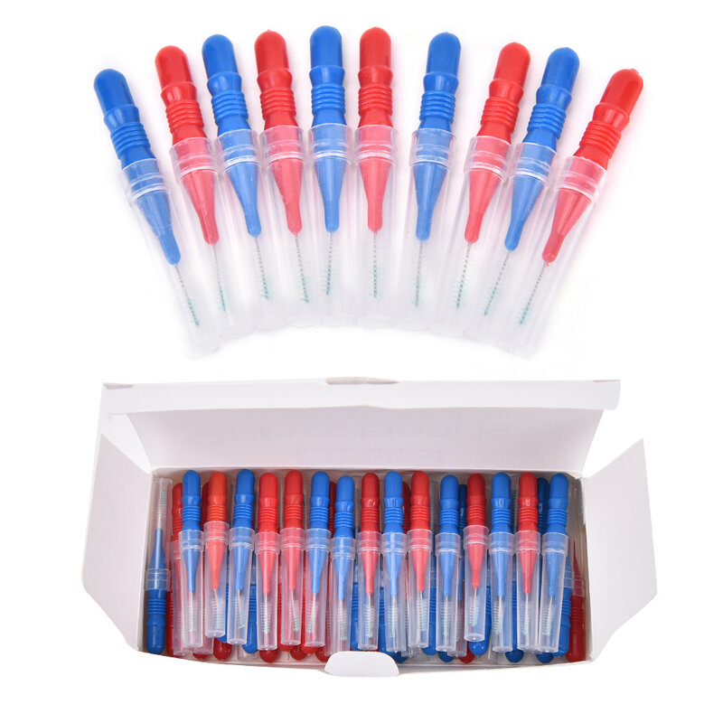 Soft Floss Toothpick com Plastic Interdental Brush Head, Flossing Toothpick, Higiene Dental, Limpeza Dental, 30-50Pcs por lote