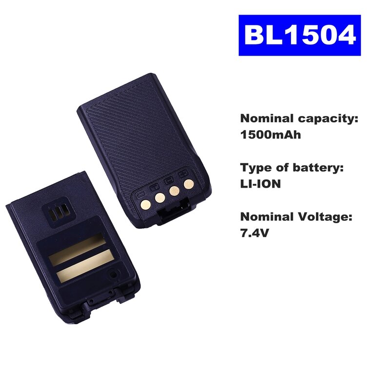 Batería de LI-ION para walkie-talkie HYT, 7,4 V, 1500mAh, BL1504, PD500/600, Radio bidireccional