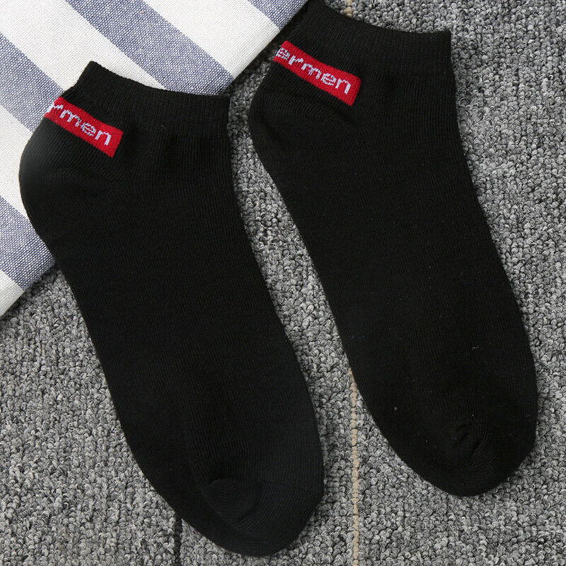 Perimedes-Calcetines deportivos de secado rápido para hombre y mujer, calcetín de algodón a rayas, zapatillas, tobillo corto, Unisex, 1 par, # y40