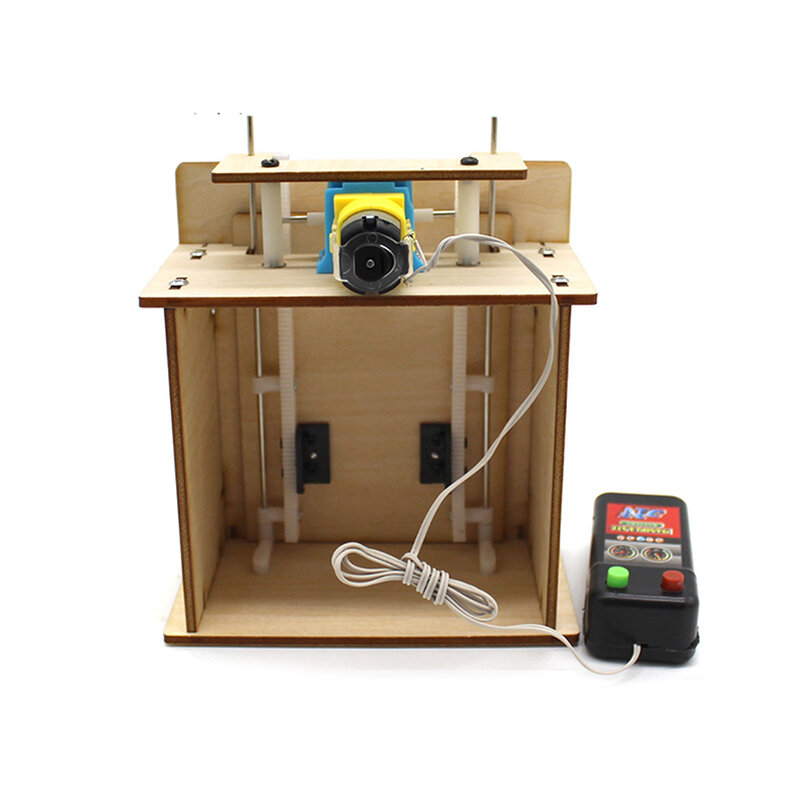 DIY automatyczny rośnie drewniany Model drzwi zabawki zdalnie sterowane nauczanie edukacyjne Houseing elektryczny Model drzwi nauczanie dzieci