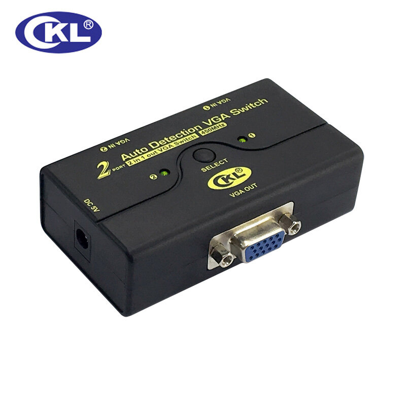 CKL 2 منفذ VGA التبديل مع السيارات كشف 1 رصد 2 أجهزة الكمبيوتر فيديو الجلاد يدعم 2048*1536 دوس ويندوز لينكس ماك CKL-21A