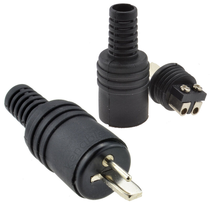 스피커 및 HiFi 커넥터 나사 단자 커넥터, 전원 오디오 램프 신호 플러그 어댑터, 블랙 DIN 플러그, 2 핀, 2 개
