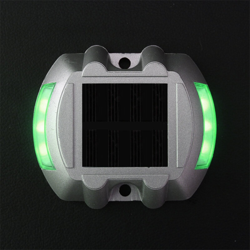 Luz verde alimentada por energía Solar, Sensor nocturno sin mantenimiento, autoluminoso, para la zona comercial de la acera