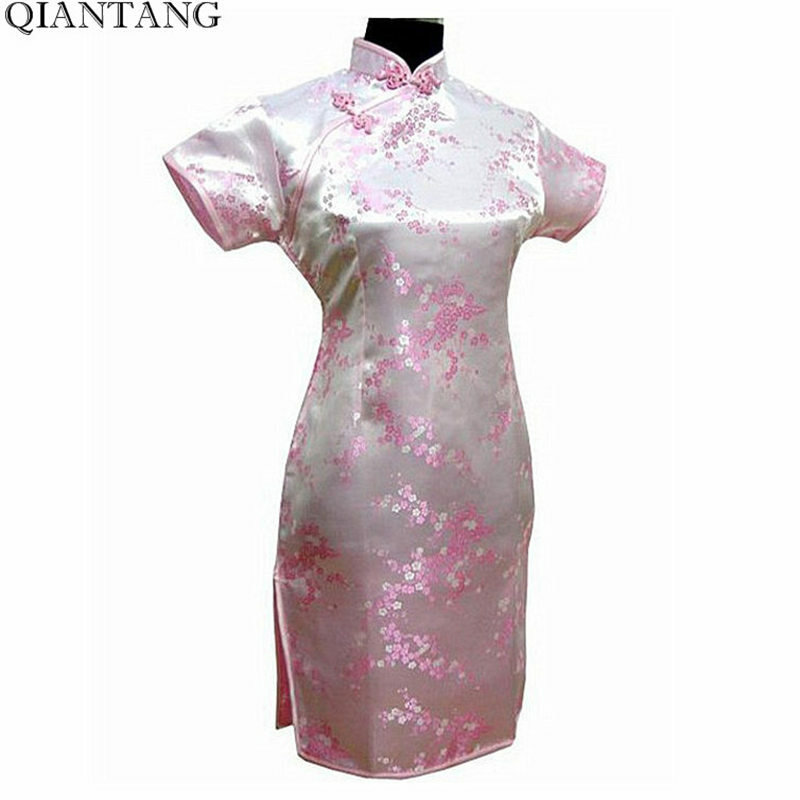 Женское атласное платье-Ципао, черное традиционное китайское платье с цветами, размер S M L XL XXL XXXL 4XL 5XL 6XL, J4039