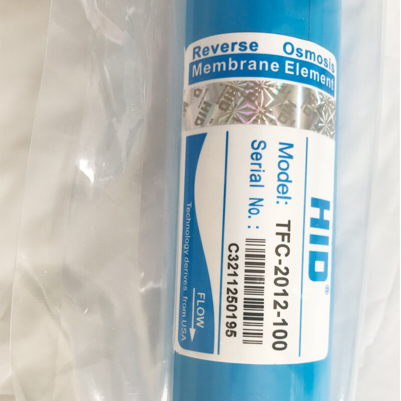 Membrana ro hid tfc 2012- 100 gpd, para purificador de água em 5 estágios, sistema de osmose reversa, padrão nsf/ansi