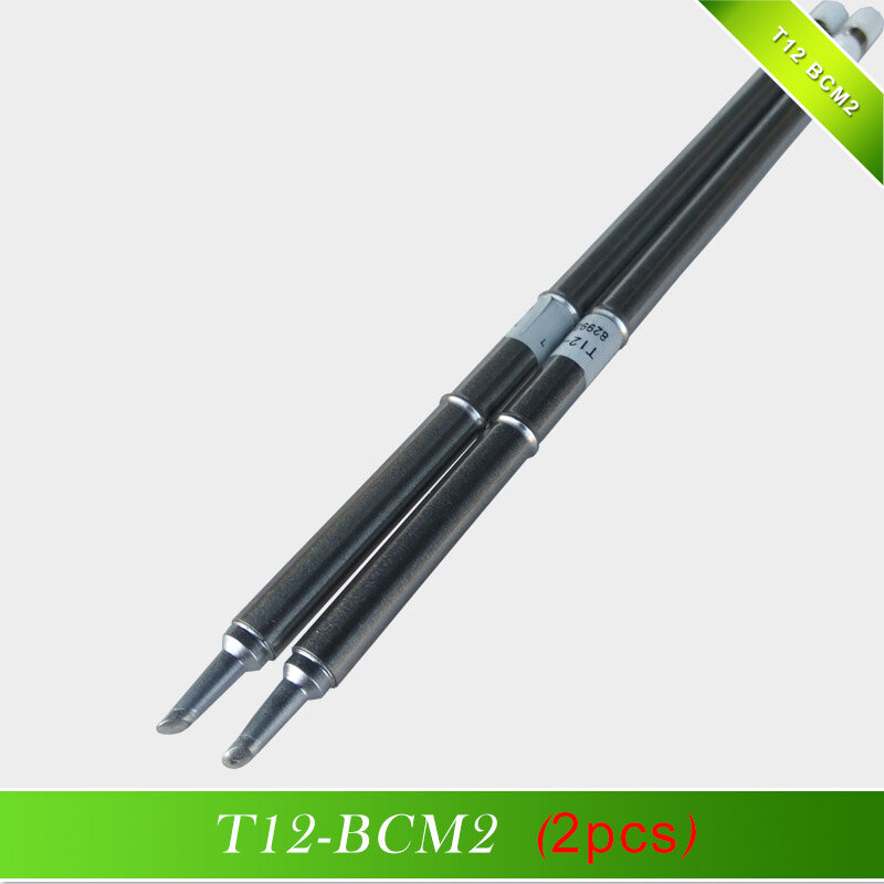 QUECOO alta qualità T12-BCM2 saldatore punta smussatura con indent/a ferro di cavallo BCM2 punta con scanalatura/forma 2BCM