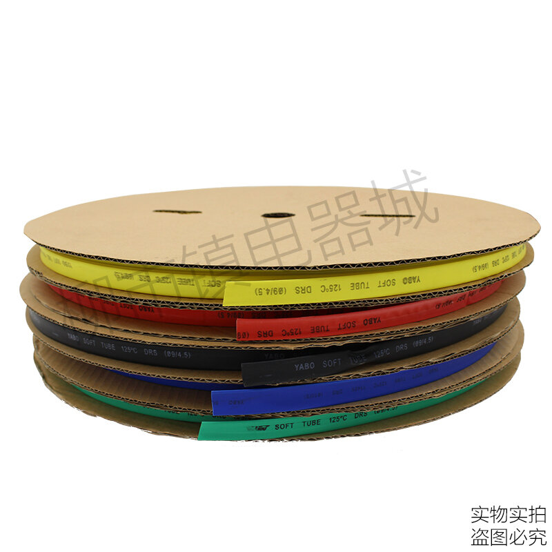 (1 metri/lotto) 4MM di diametro interno tubo termoretraibile nero/tubo termoretraibile colore: nero rosso blu verde giallo