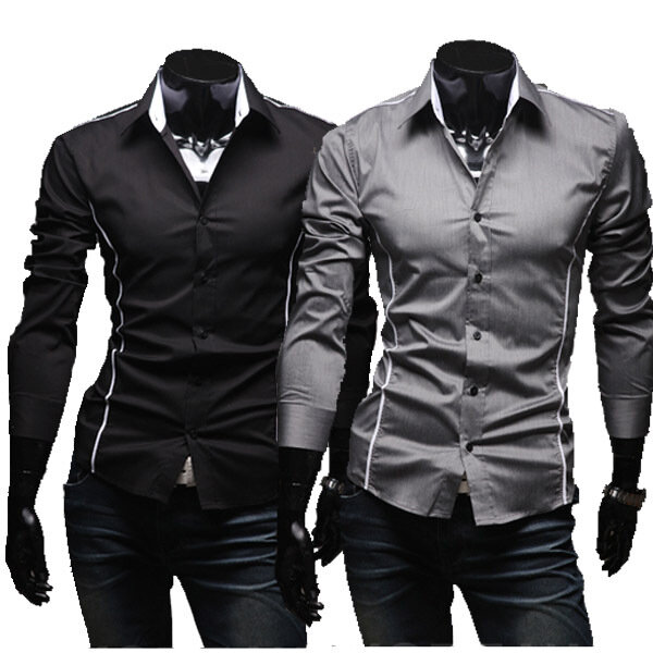 Fashion Brand Mannen Shirt Business Shirts Tooling Lange Mouwen Tops mannen Zomer Casual Splicing Shirts 5902