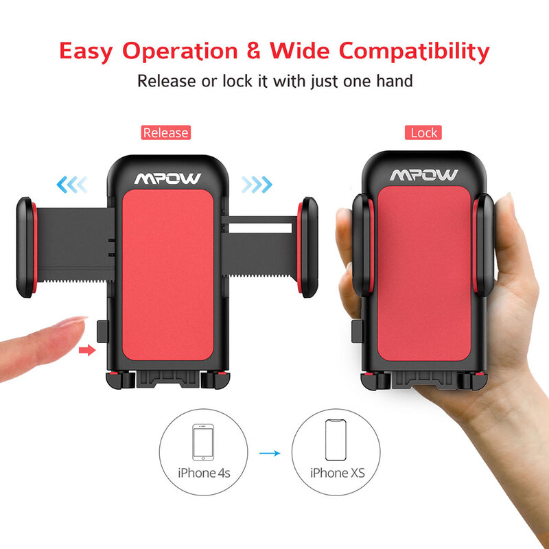Mpow CA051 Slot de CD Carro Titular Do Telefone Do Carro Universal de Montagem One-touch Cradle Stand Com Rotação de 360 Graus Para 4-6 Polegada Smartphone