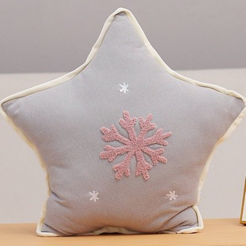 Christmas tree five-pointed star stuffed pillow sofa cushion office student nap soft pillow bedroom cushion birthday gift