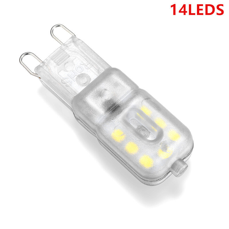 Lâmpada de led milho mini 14 22 32leds g9, lâmpada led smd2835 220v 230v 240v g9 lustre de alta qualidade, luz de substituição, lâmpada de halogênio