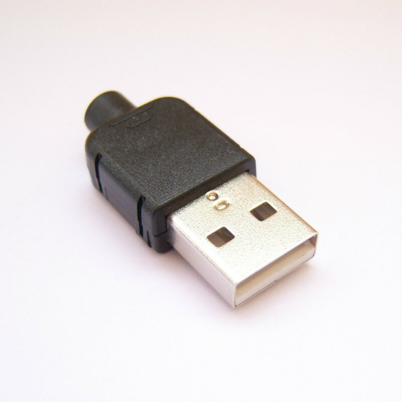 Штекерный USB-разъем типа А, 4-контактный разъем с маленькой пластиковой крышкой, 50 шт., U22