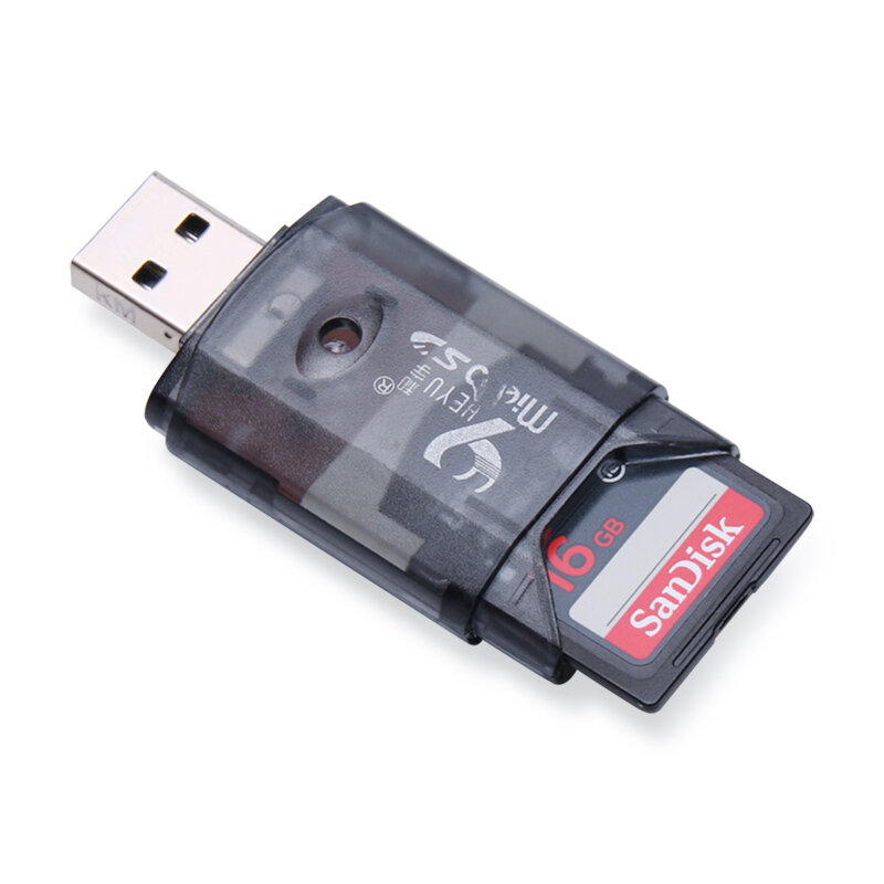 Mini lecteur de carte mémoire haute vitesse pour Micro SD, lecteur de carte T-Flash pour carte de téléphone portable, USB 2.0, pouce, décoration portable, sac à dos