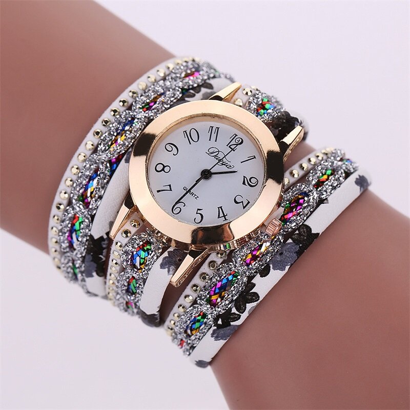 MINHIN Vrouwen Populaire Nieuwe Horloges Kleurrijke Multi Lagen Lederen Armband Quartz Horloge Jurk Montre Relogio Horloge Groothandel