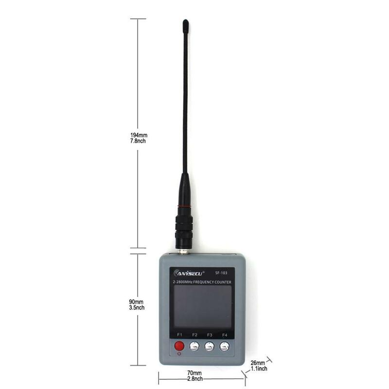 Frequency Counter Anysecu SF-103  2MHz-2800MHz  CTCSS/DCS Portable SF103 Frequency Meter For DMR & Analog Handheld Transceiver