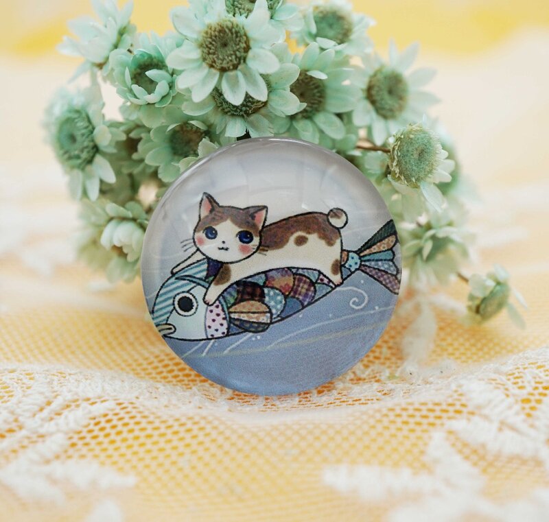 10PCS/lot Round 20MM Cute Cat Glass Cabochon for necklace bracelet Jewelry Supply for necklace women 2019 women's earring,ring