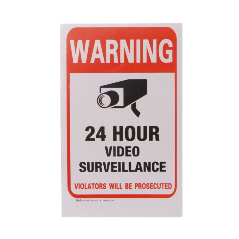 2020 nova 10 pçs/lote Etiqueta do PVC À Prova D' Água de Vídeo Vigilância CCTV Segurança Sinais de Alerta