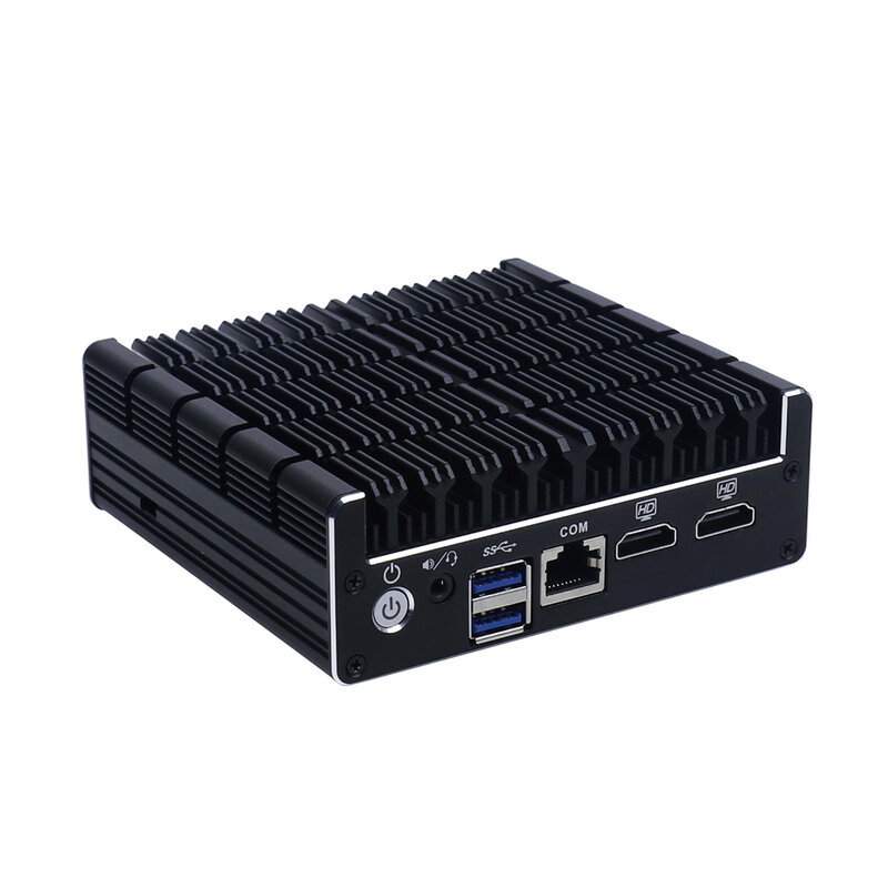Pfsense AES-NI Mini PC Intel Quad Core J3160 Windows 11 Router lembut 4 * LAN Dual HDMI alat komputer 1 * COM Gaming Firewall PC