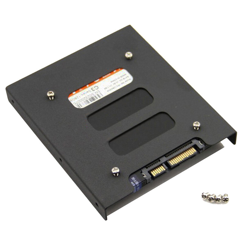 Soporte adaptador de montaje de Metal para disco duro de PC, accesorio útil para SSD HDD de 2,5 pulgadas a 3,5 pulgadas, tornillo de muelle