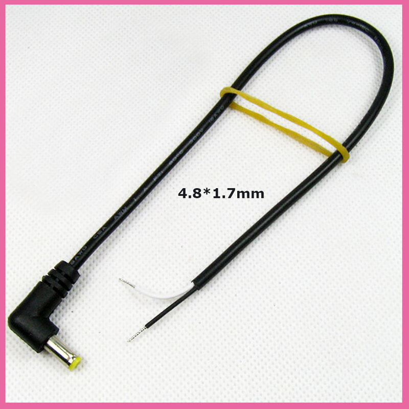 1 Uds 5,5*2,5mm 2,5*2,1mm 4,8*1,7mm 4,0*1,7mm 3,5*1,35mm 2,5*0,7mm DC enchufe con Cable de carga negro de 30cm