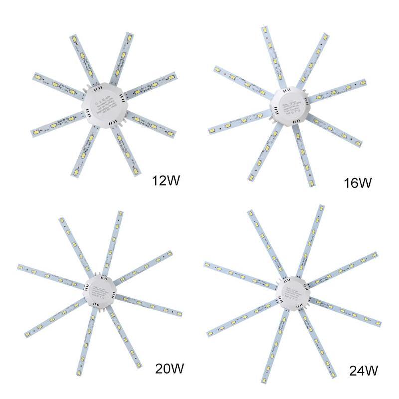 220 V 56LED luz del Panel de techo 12/16/20/24 W 500LM forma de pulpo interior dormitorio hogar tablero de lámpara del módulo de luz nocturna del Panel de techo