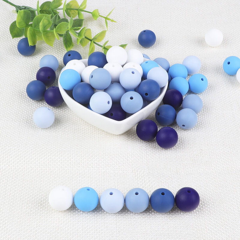 Joepada 50Pcs 12mm Round Silicone Beads BPA Free Baby Teethers Bead For Jewelry Making Products Food Grade Teething Necklace