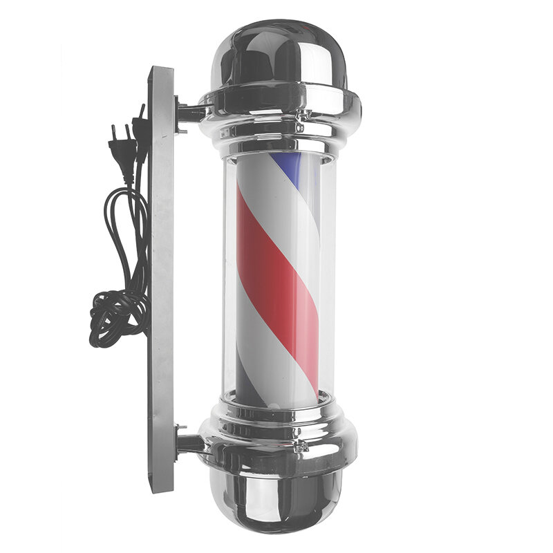 Вращающийся светильник для парикмахерских, 55 см, красный, белый, синий, Полоска, вращающийся светильник, Полоска, настенный подвесной светод...