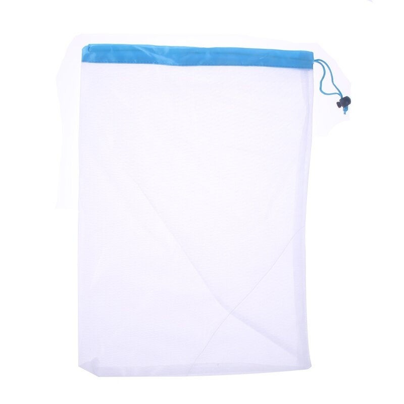 Malha reutilizável ecológica que produz, sacos de malha de compras lavável transparente para armazenamento de frutas e vegetais