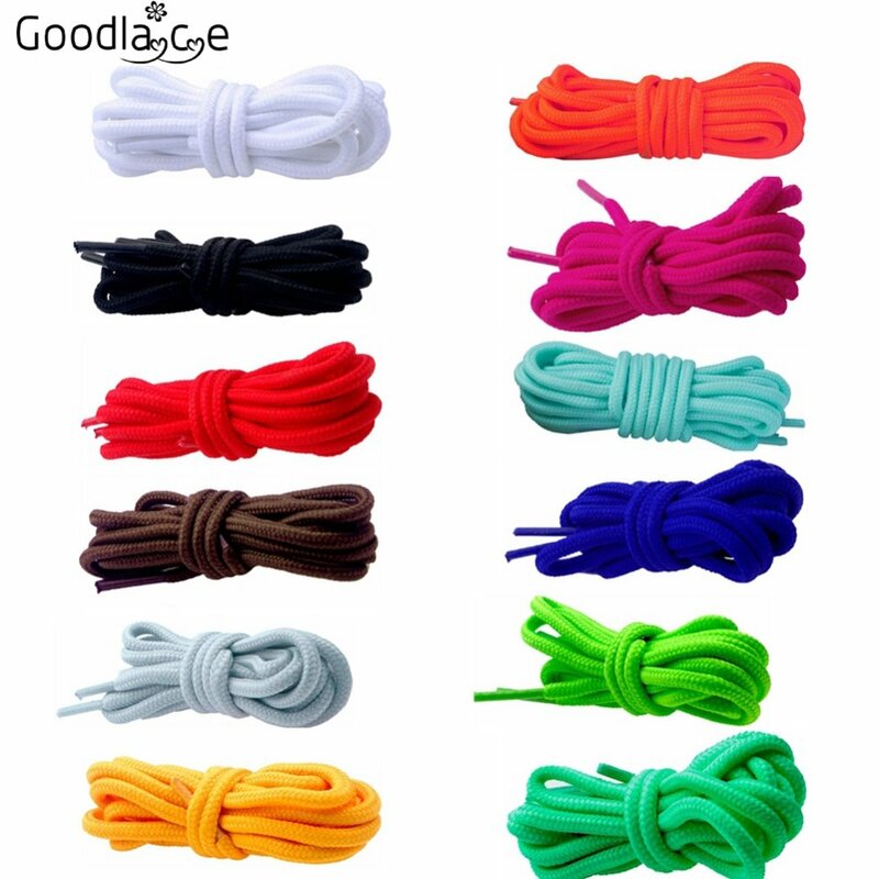 Cordones redondos para niños, cordones para zapatos, 24 colores, 23,5 pulgadas/60cm