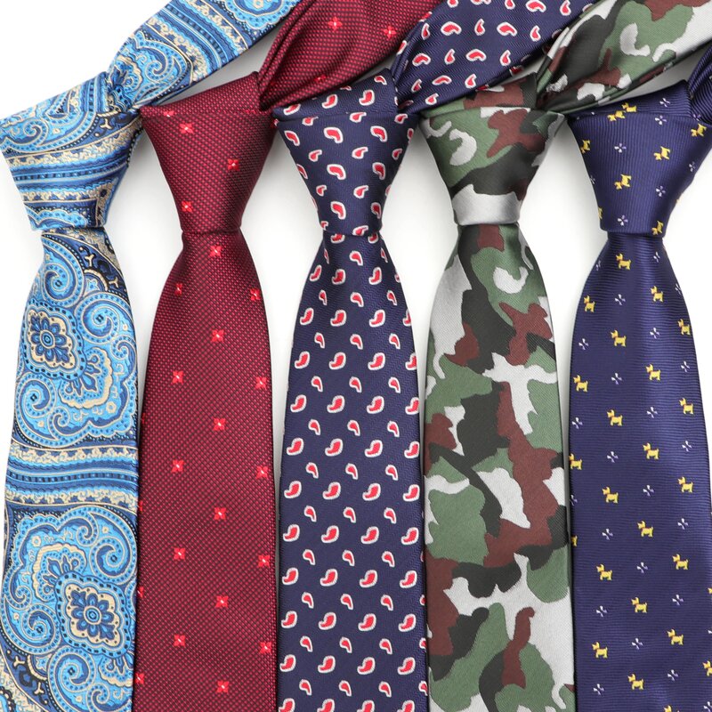 Cravate de cou tissée Jacquard pour hommes, classique, en Polyester, Slim, Camouflage, à la mode, pour mariage et affaires, nouvelle collection
