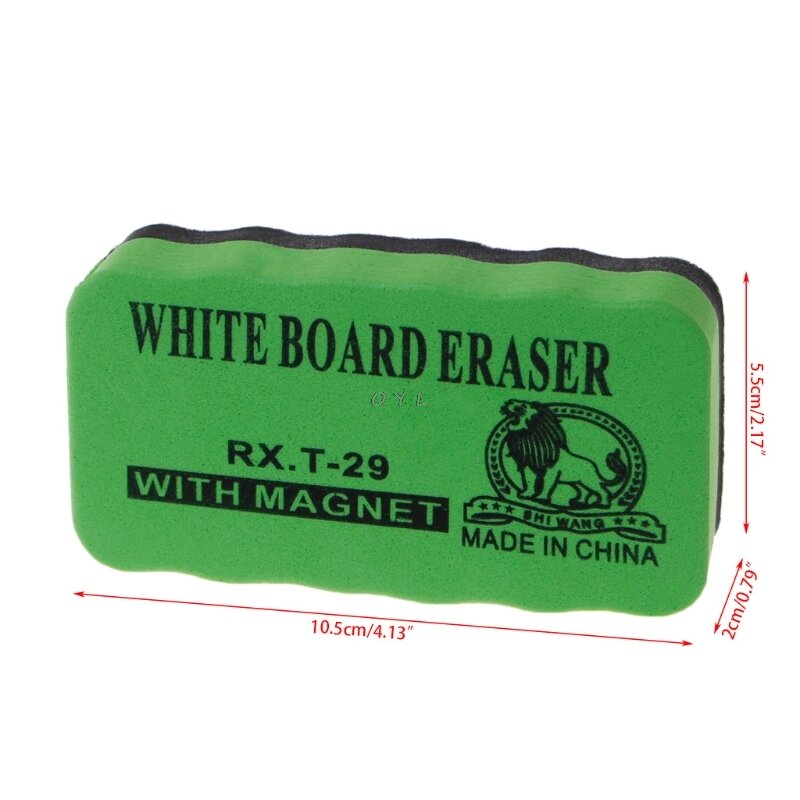 Magnetic Dry-Wipe Whiteboard Eraser Marker Cleaner Kids School Office Supplies