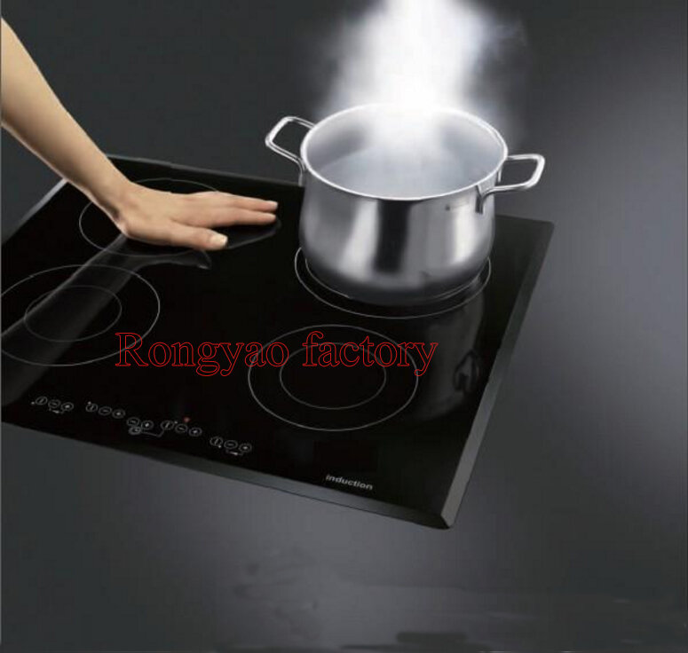 Fogão infravermelho de indução, 2 3 / 4 cabeças de hobs embutidos, queimador de cozinha eletromagnético de alta potência fogão de pote quente